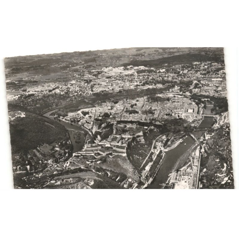 BESANCON: la boucle du doubs vue aérienne 10x15 - très bon état