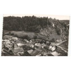 SOMBACOUR: vue générale avec calvaire vue aérienne 10x15 - très bon état