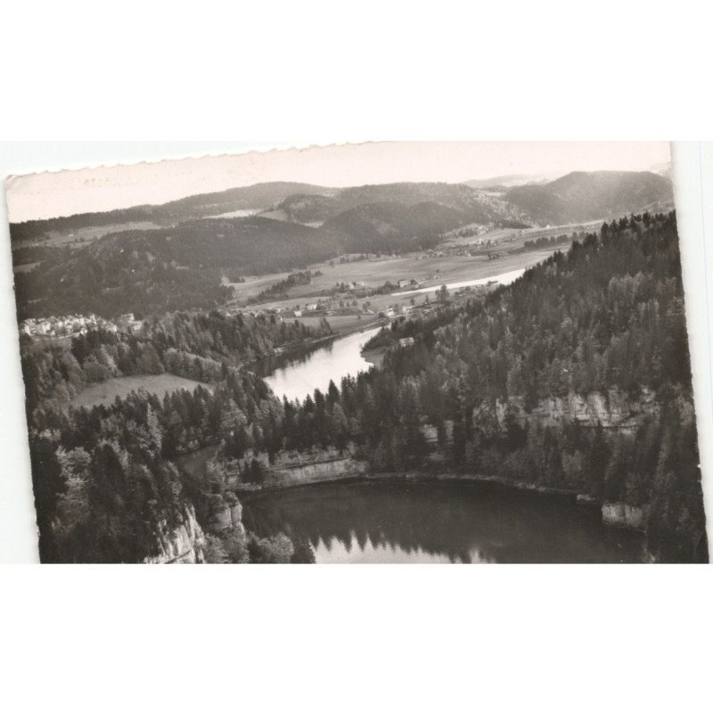 VILLERS-le-LAC: bassin de l'echo et rocher louis vue aérienne 10x15 - très bon état