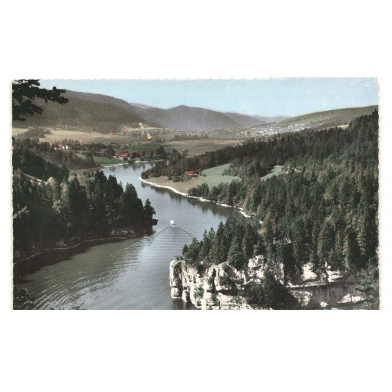 SAUT-du-DOUBS: bassins du doubs, rocher de l'echo vue aérienne 10x15 - très bon état