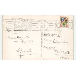 ORNANS: vue panoramique et le pont sur la loue vue aérienne 10x15 - très bon état