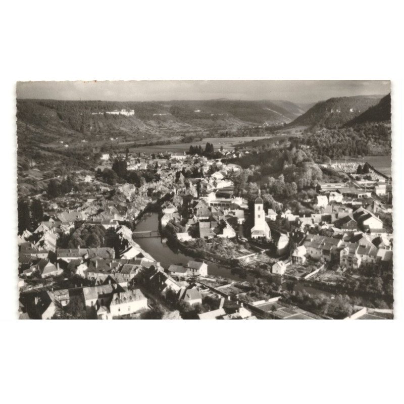 ORNANS: vue générale et la loue vue aérienne 10x15 - très bon état