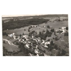 MONTBENOIT: l'abbaye et le doubs vue aérienne 10x15 - très bon état