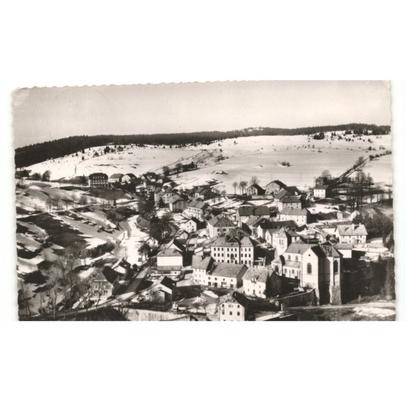 JOUGNE: vue panoramique sous la neige vue aérienne 10x15 - très bon état