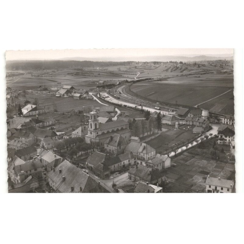 FRASNE: vue panoramique vue aérienne 10x15 - très bon état