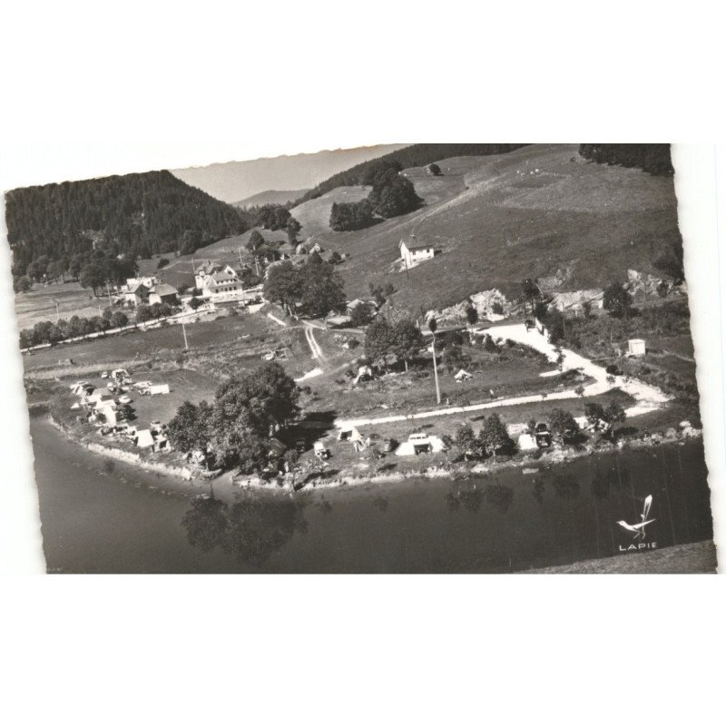 VILLERS-le-LAC: saut du doubs, camping du monument vue aérienne 10x15 - très bon état
