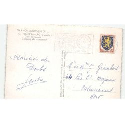 VILLERS-le-LAC: saut du doubs, camping du monument vue aérienne 10x15 - très bon état