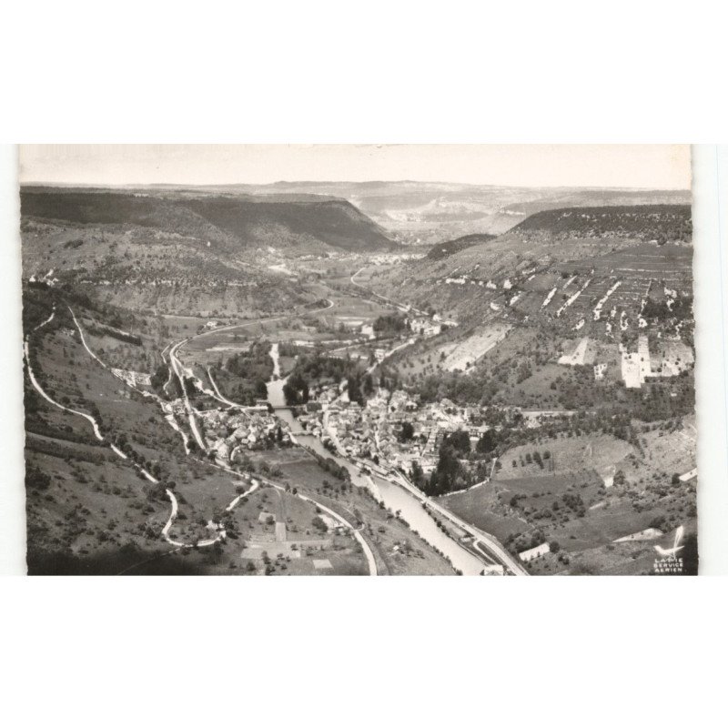 VUILLAFANS: vue générale vue aérienne 10x15 - très bon état