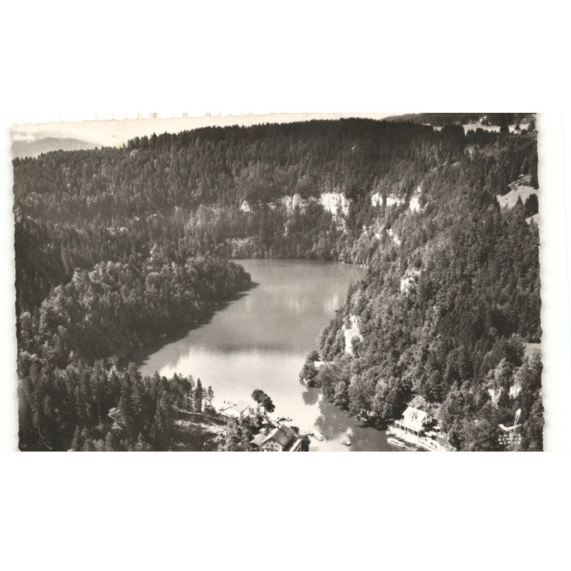 VILLERS-le-LAC: dernier bassin avant le saut du doubs vue aérienne 10x15 - très bon état