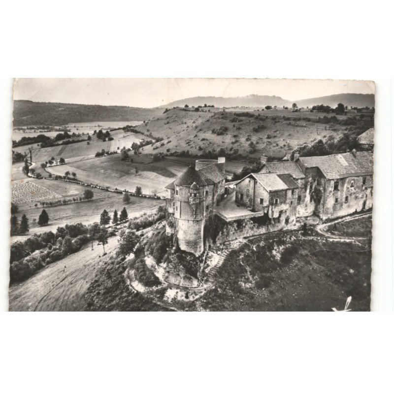 CHATEAU DE BELVOIR: château-fort XIIe siècle construit sur un ancien vue aérienne 10x15 - état