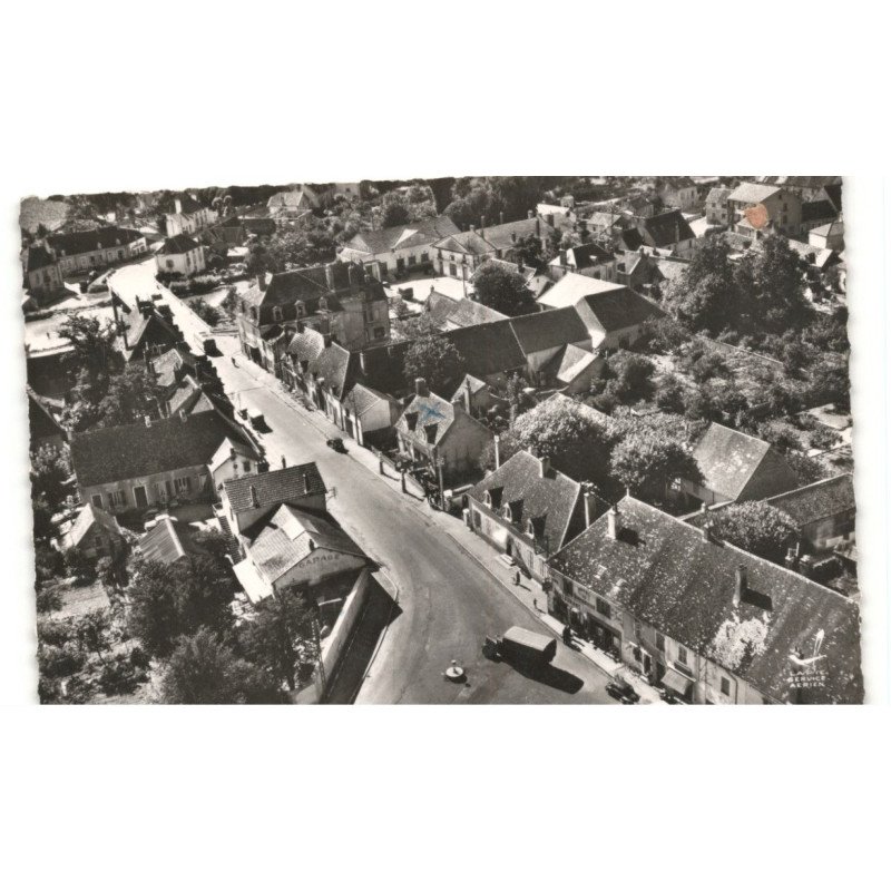 GENLIS: la grande rue vue aérienne 10x15 - très bon état