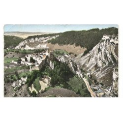 LA CLUSE et MUOUX: forts du larmont et château de joux vue aérienne 10x15 - très bon état