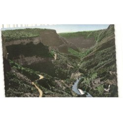 MOUTHIER: la loue les gorges de nouailles vue aérienne 10x15 - très bon état