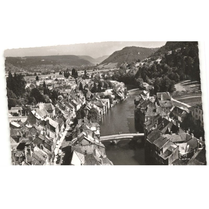 ORNANS: la loue et vue générale vue aérienne 10x15 - très bon état