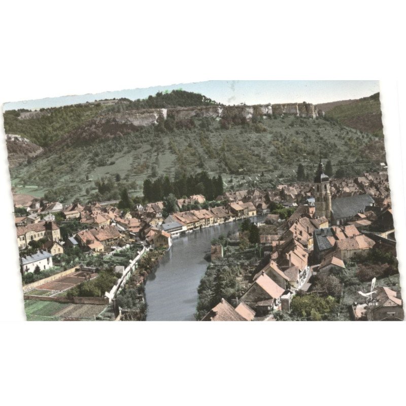 ORNANS: vue panorammique vue aérienne 10x15 - très bon état