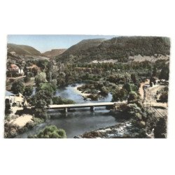 MONTGESOYE: le pont sur la loue vue aérienne 10x15 - très bon état
