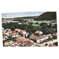 MATHAY: place de l'église et vallée du doubs vue aérienne 10x15 - très bon état