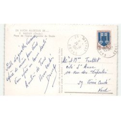 MATHAY: place de l'église et vallée du doubs vue aérienne 10x15 - très bon état