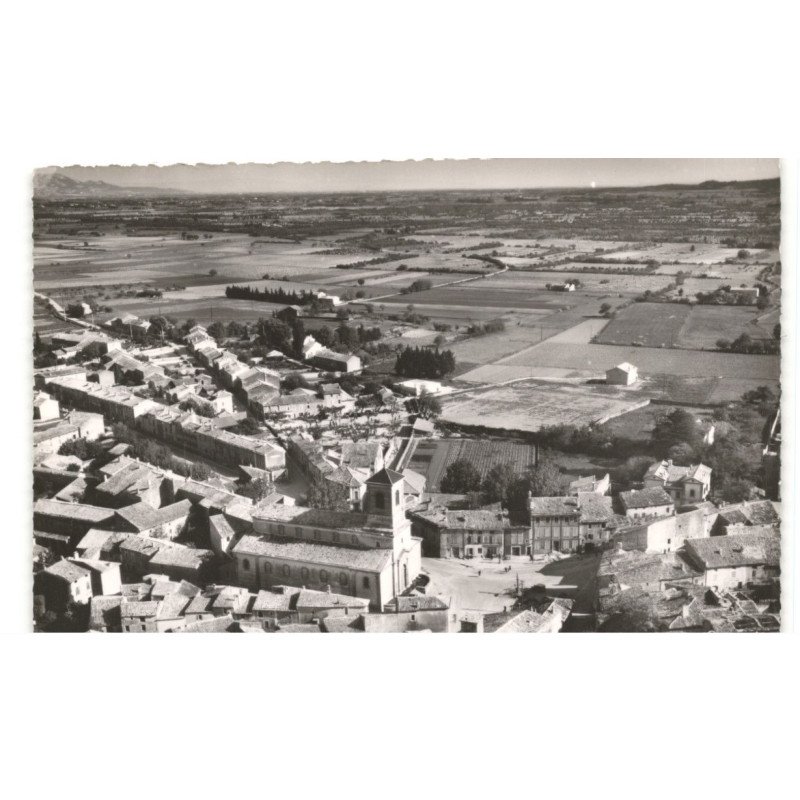 SUZE-la-ROUSSE: le centre du village vue aérienne 10x15 - très bon état