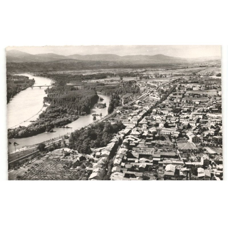 SAINT-RAMBERT D'ALBON: saint-rambert et la vallée du rhône vue aérienne 10x15 - très bon état