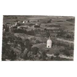 ROCHEGUDE: notre-dame du puy, statue érigée en 1878 vue aérienne 10x15 - très bon état