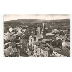 ROCHEGUDE: l'église au 1er plan, place du portail saint-denis vue aérienne 10x15 - très bon état