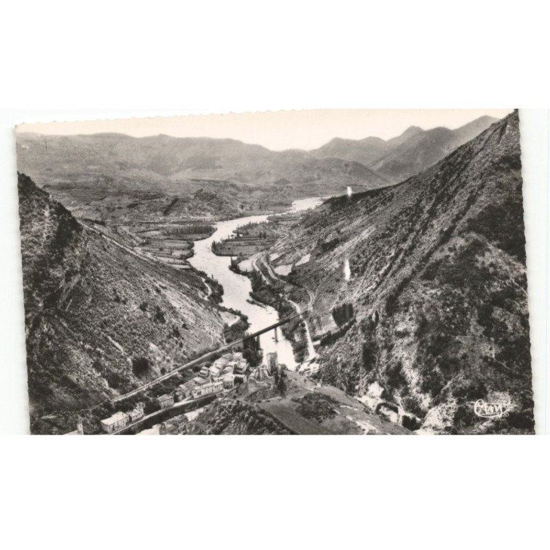 PONTAIX: vue panoramique et la vallée de la drôme vue aérienne 10x15 - très bon état