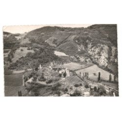 PIEGROS-la-CLASTRE: les ruines du vieux château vue aérienne 10x15 - très bon état