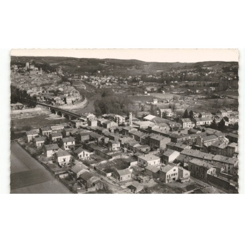 MONTELIMAR: faubourg saint-james le roubion et la ville vue aérienne 10x15 - très bon état