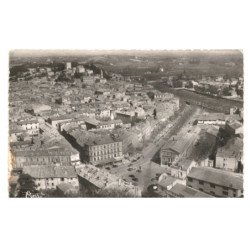 MONTELIMAR: au premier plan, la place d'aigü à droite le roubion vue aérienne 10x15 - très bon état