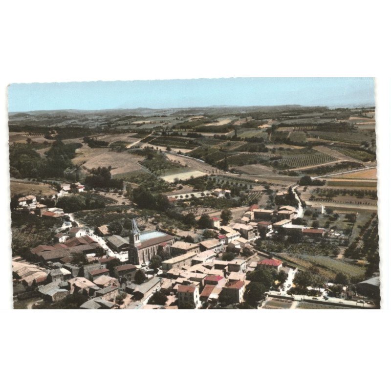 CHANOS: vue générale vue aérienne 10x15 - très bon état