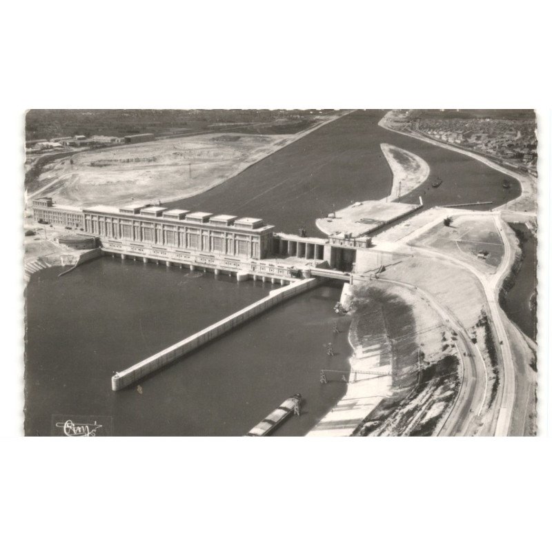 DONZERE-MONDRAGON: l'écluse et la centrale "André Blondel" vue aérienne 10x15 - très bon état
