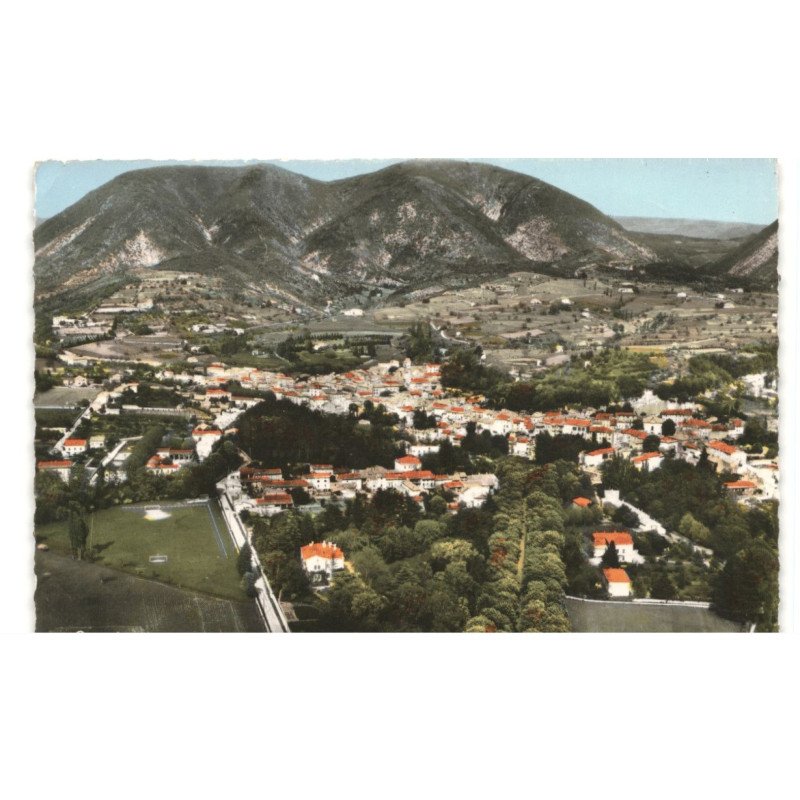 DIEULEFIT: tourisme climatisme vue générale le terrain des sports avenue sadi-carnot vue aérienne 10x15 - très bon état