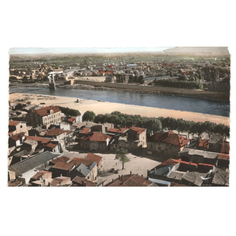 TAIN L'HERMITAGE: place des rosiers vue aérienne 10x15 - très bon état