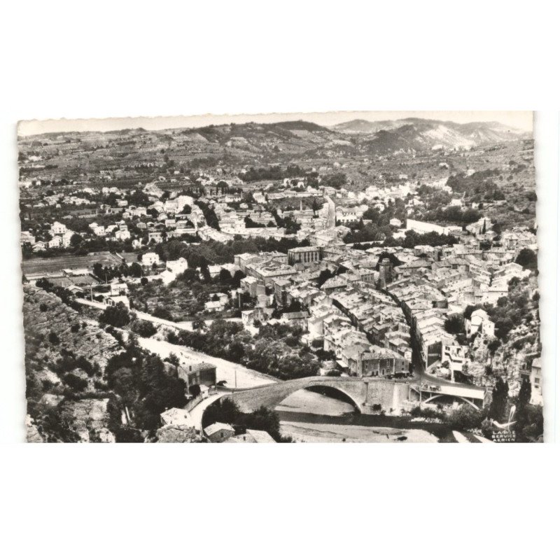 NYONS: le pont roman sur l'aygues et vue d'ensemble centre village 10x15 - très bon état