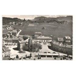 LA CHAPELLE-en-VERCORS: l'église, l'église de ville vue aérienne 10x15 - très bon état