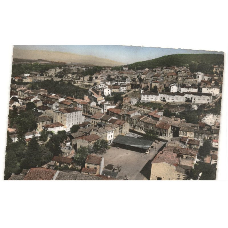 LIVRON: place du marché vue aérienne 10x15 - très bon état