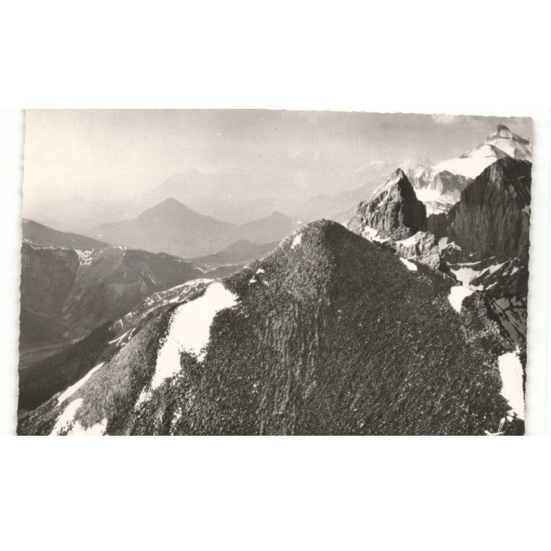LU-la-CROIX-HAUTE: montagne de paille, garnesier, tête de plainie, aiguille vachères vue aérienne 10x15 - très bon état