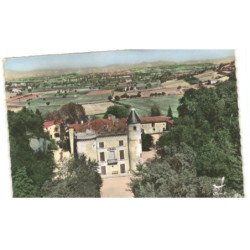 LA BEGUDE de MAZENC: le château loubet vue aérienne 10x15 - très bon état