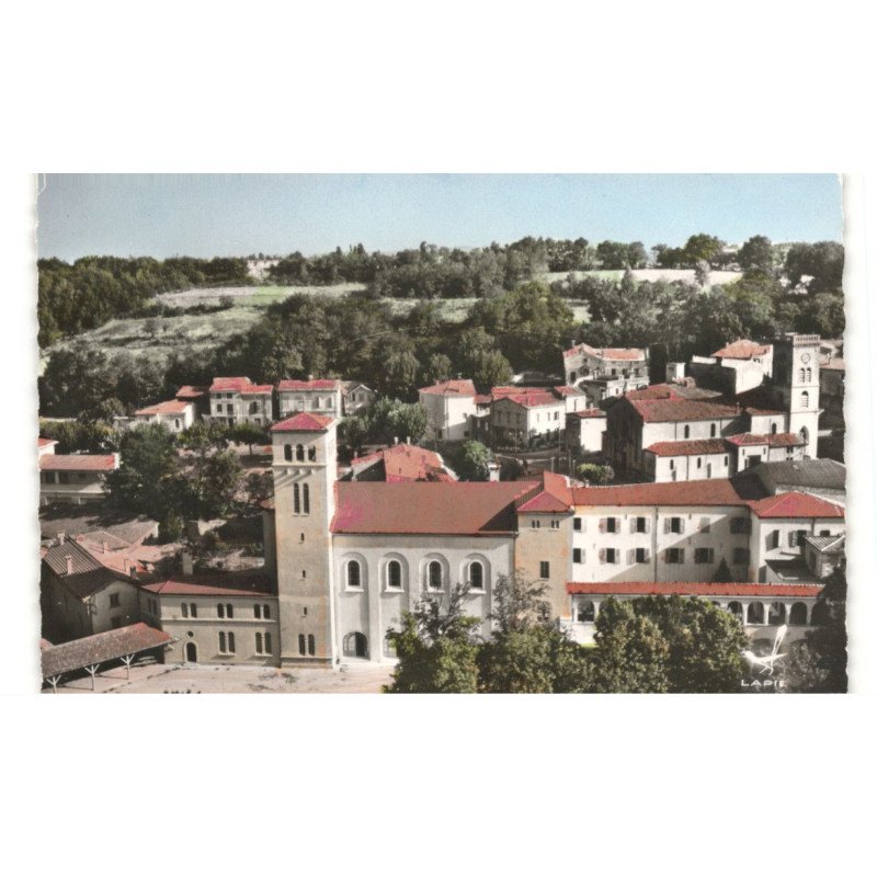 ALLEX: sanctuaire et école des petits clercs de saint-joseph vue aérienne 10x15 - très bon état