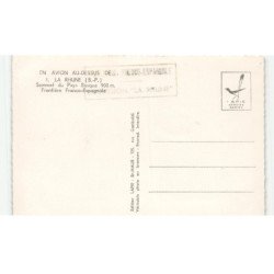 LA RHUNE: sommet du pays basque 900m, frontière franco-espagnole vue aérienne 10X15 - très bon état