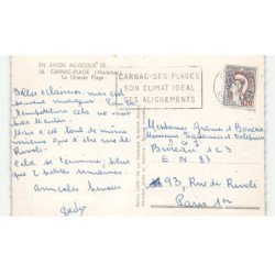 CARNAC-PLAGE: la grande plage vue aérienne 10x15 - très bon état