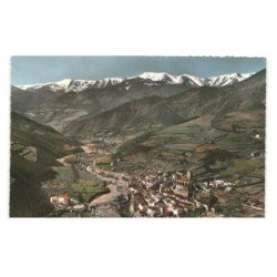 PRATS-de-MOLLO - LA PRESTE: vue générale de la ville, la vallée, le pla-guillem vue aérienne 10X15 - très bon état