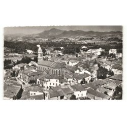 PEZILLA-la-RIVIERE: vue générale, au fond le canigou vue aérienne 10X15 - très bon état