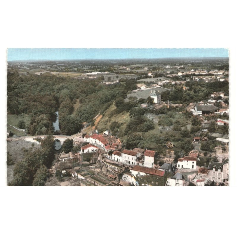 ARGENTON-le-CHATOU: la vallée de l'argernton au pont neuf vue aérienne 10X15 - très bon état