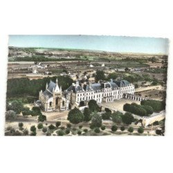 THOUARS: chapelle et château des ducs de la trémaille vue aérienne 10X15 - très bon état