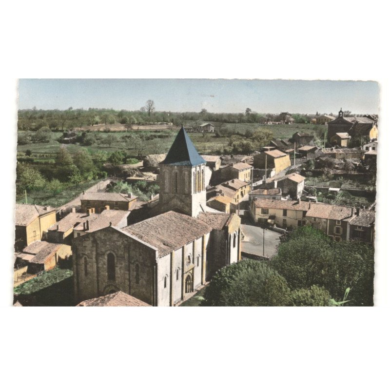 MELLE: église saint-pierre vue aérienne 10X15 - très bon état