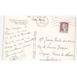 MELLE: église saint-hilaire vue aérienne 10X15 - très bon état