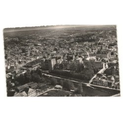 NIORT: la sèvre le donjon et l'hôtel de ville vue aérienne 10X15 - très bon état