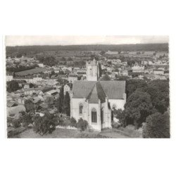 OIRON: l'ensemble du bourg et de l'église du XIVe siècle vue aérienne 10X15 - très bon état
